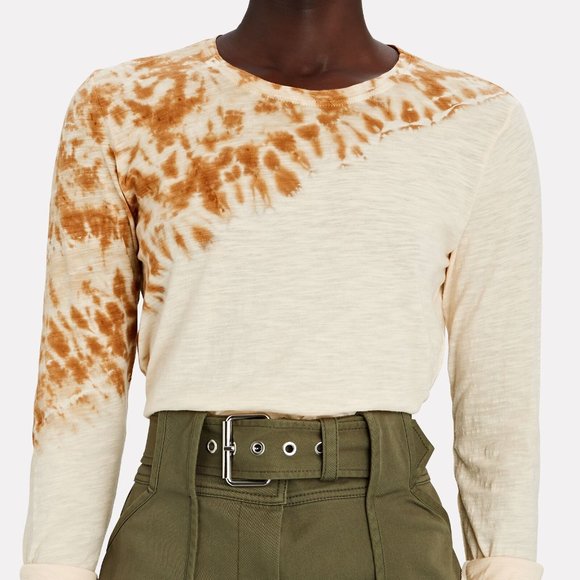 BNWT Proenza Schouler Long Sleeve Tie Dye T-Shirt, size XS (fits true to size). - Picture 1 of 11